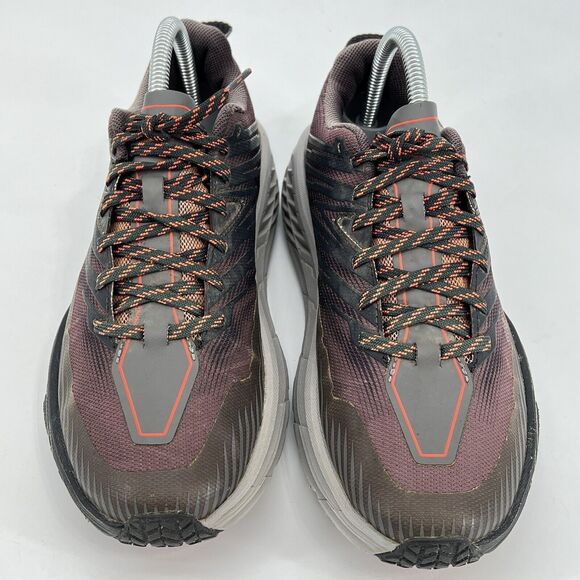 Hoka One One Speedgoat 4 Vibram Gray Black Men's Size 7  2E Trail Running Shoes - Picture 2 of 12